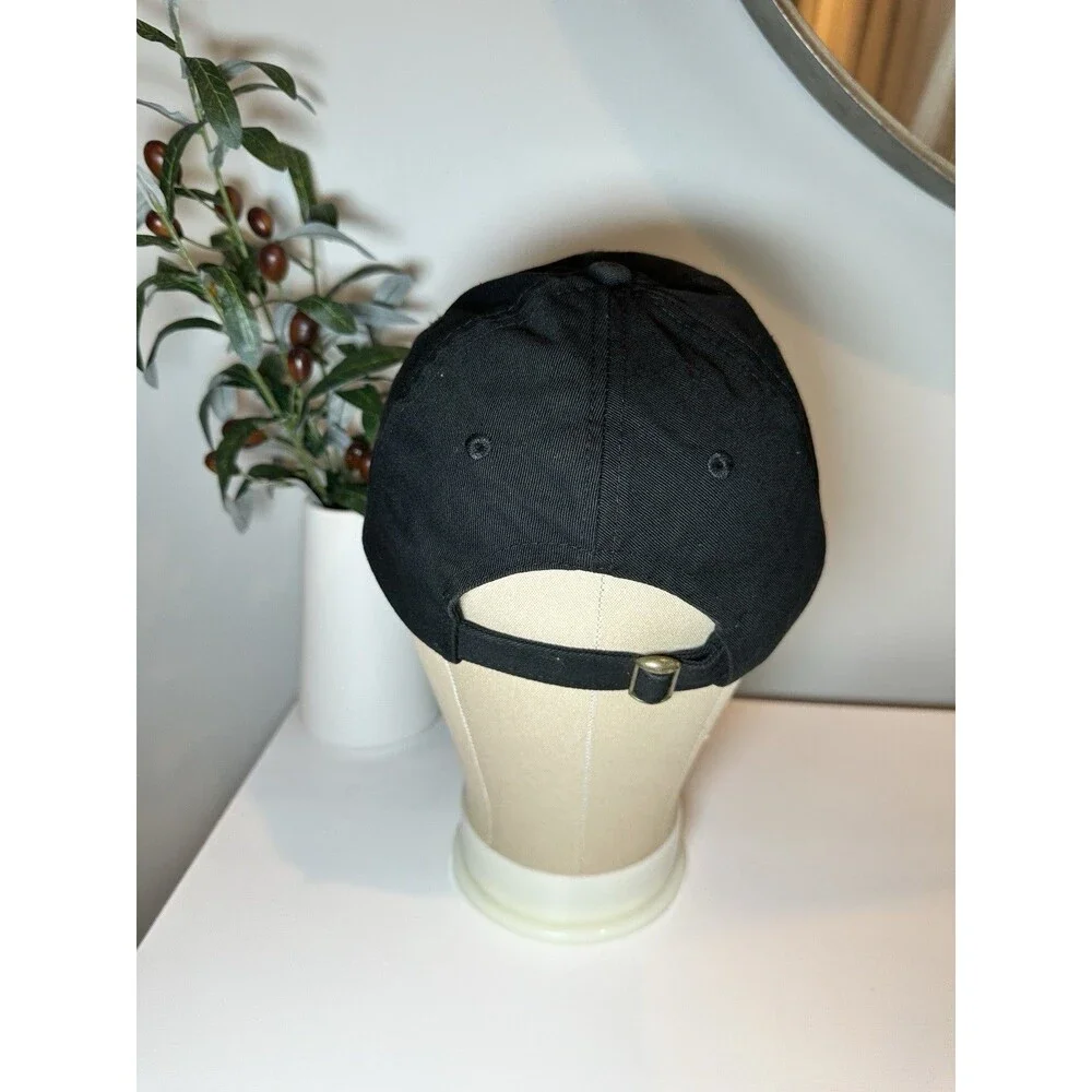 LGNDS Slideback Baseball Cap Black One Size Adjustable Dad Hat Cotton